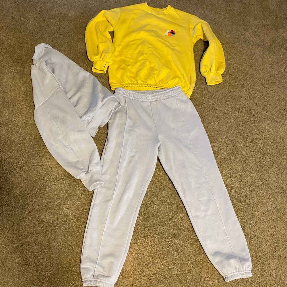 Matching set of three: pants and 2 sweaters